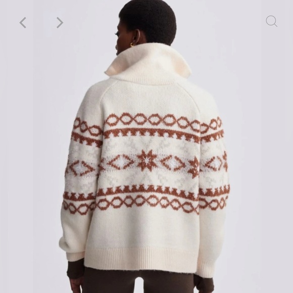 Varley Cai Fairisle Half Zip  Whitecap Size S NWT - Picture 5 of 13